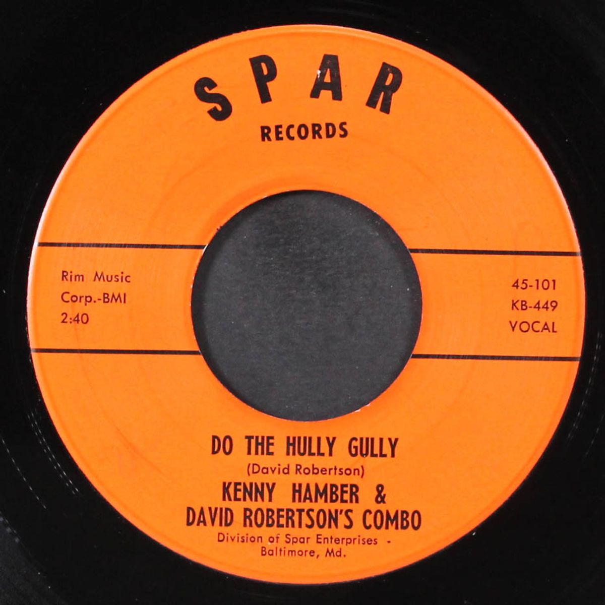do the hully gully / tears in my eyes by KENNY HAMBER