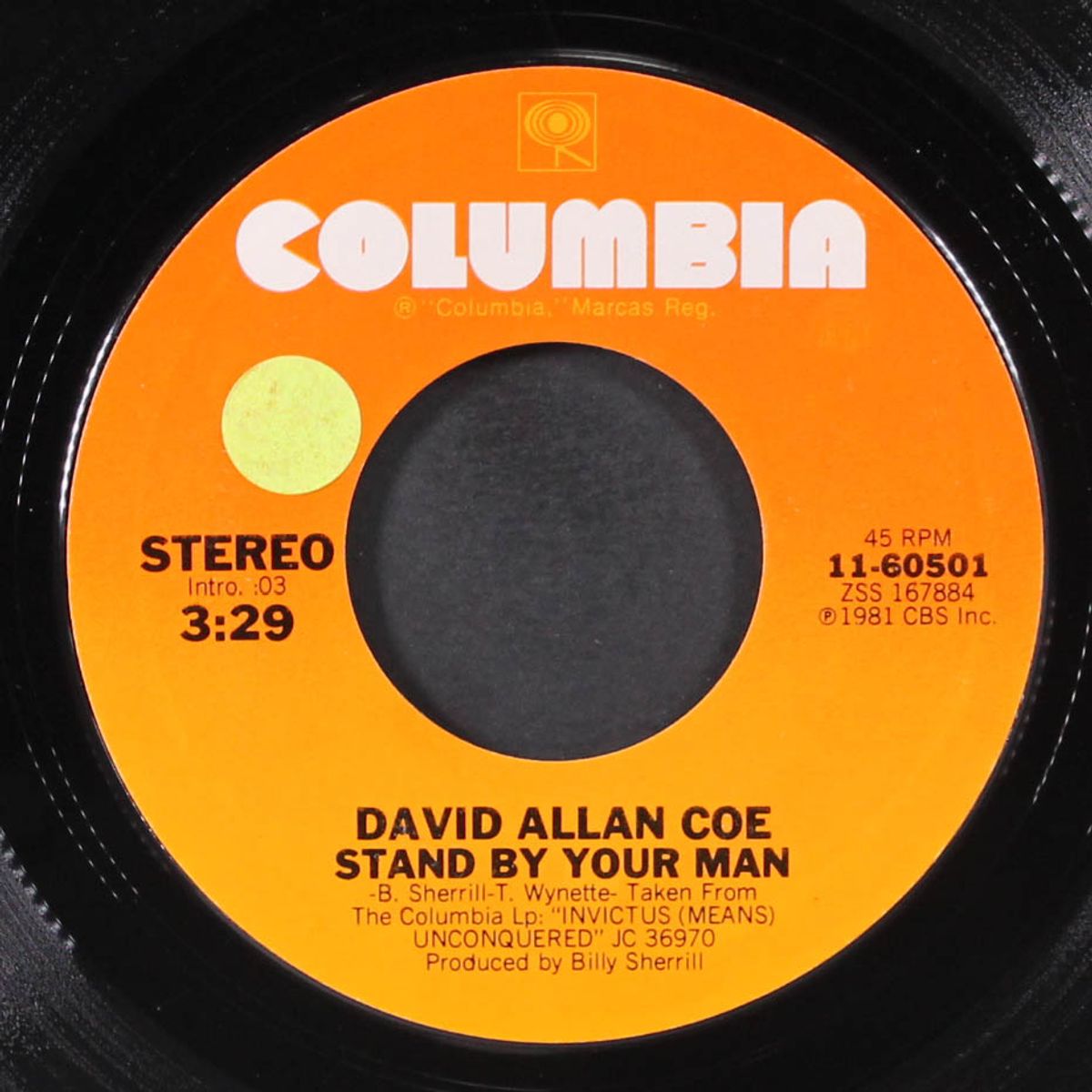 stand by your man / take this job and shove it by DAVID ALLAN COE