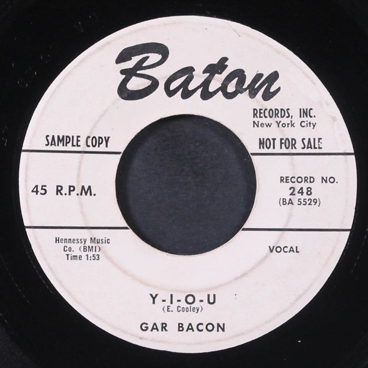 there's gonna be rockin' tonight / y-i-o-u by GAR BACON