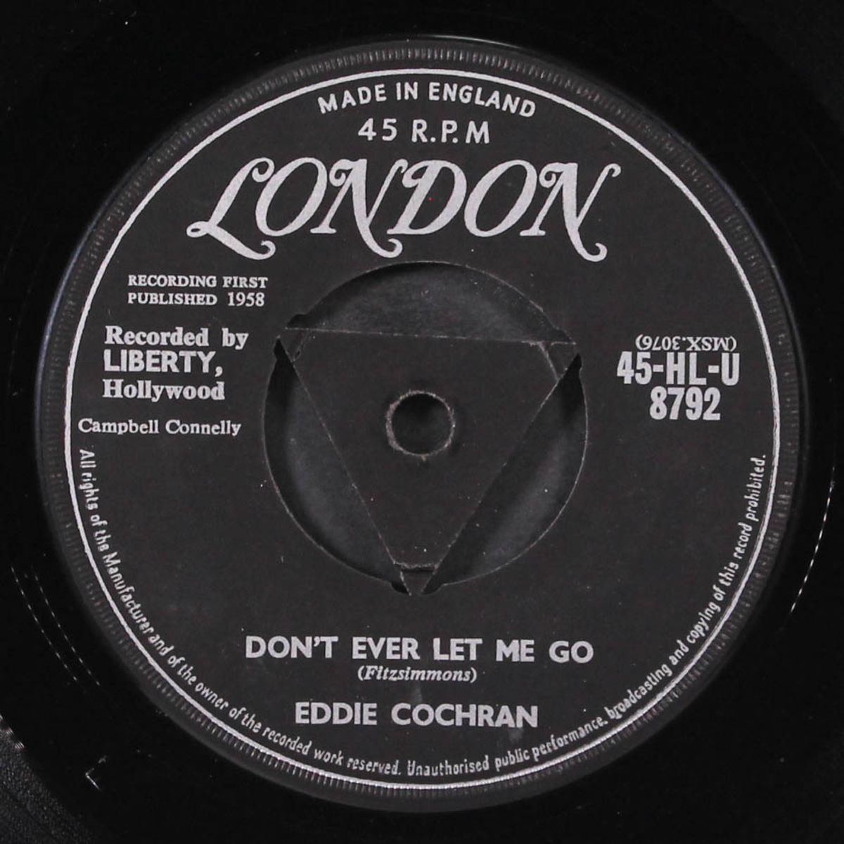 c'mon everybody / don't ever let me go by EDDIE COCHRAN