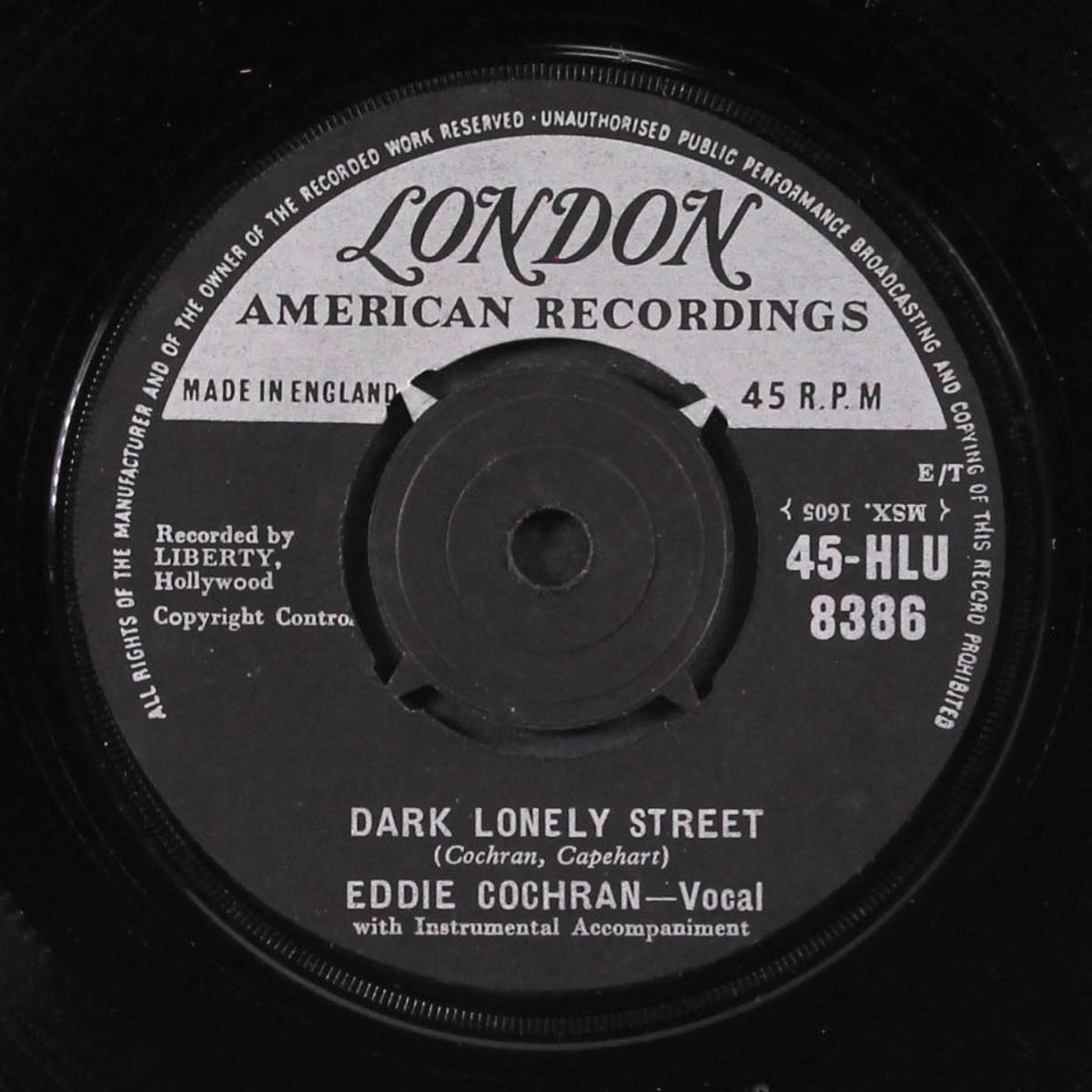 20 flight rock / dark lonely street by EDDIE COCHRAN