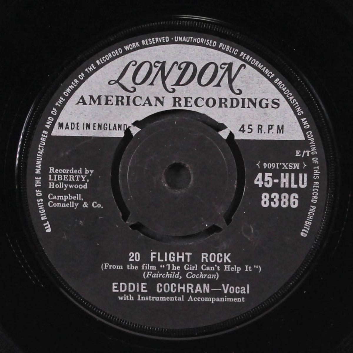 20 flight rock / dark lonely street by EDDIE COCHRAN