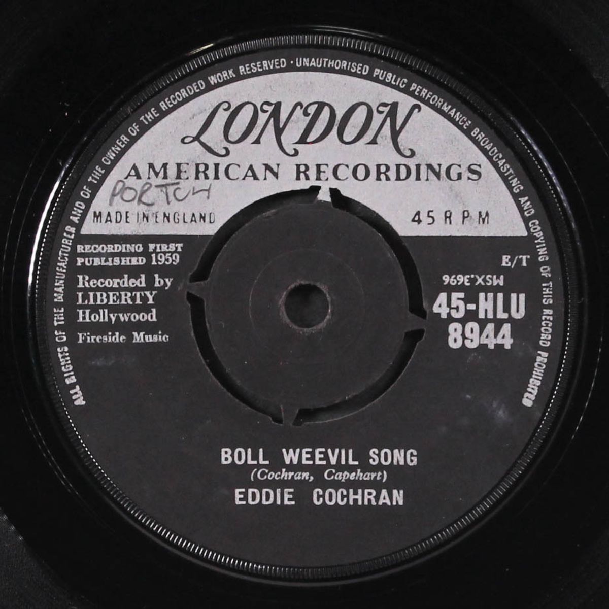 somethin' else / boll weevil song by EDDIE COCHRAN