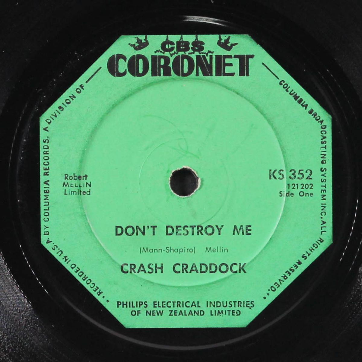 boom boom baby / don't destroy me by CRASH CRADDOCK