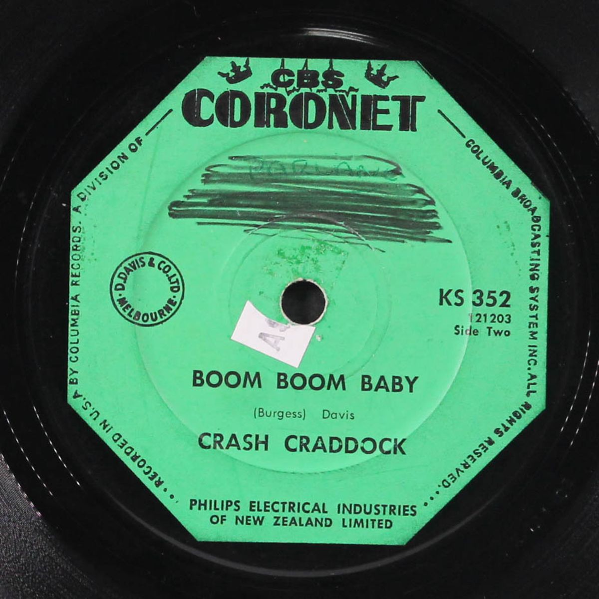 boom boom baby / don't destroy me by CRASH CRADDOCK