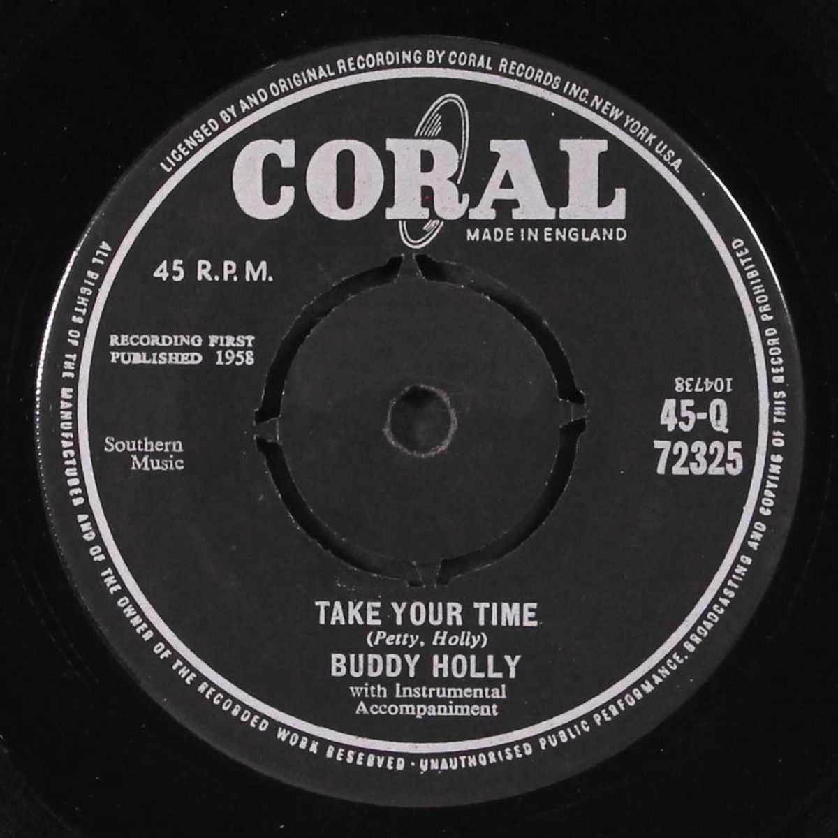 rave on / take your time by BUDDY HOLLY