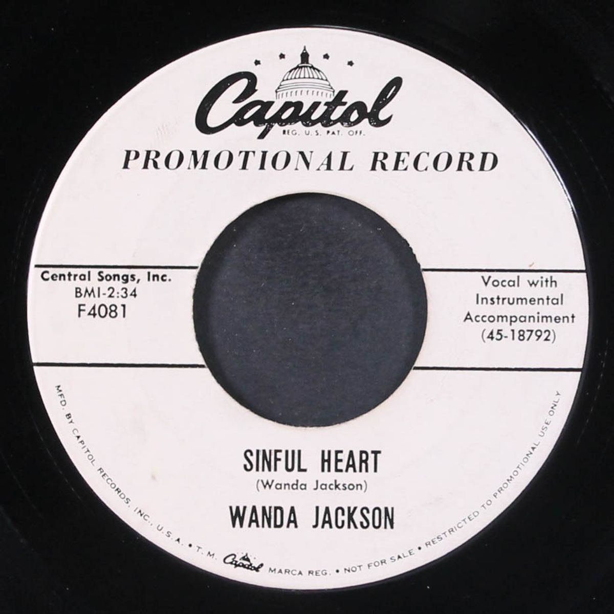 rock your baby / sinful heart by WANDA JACKSON