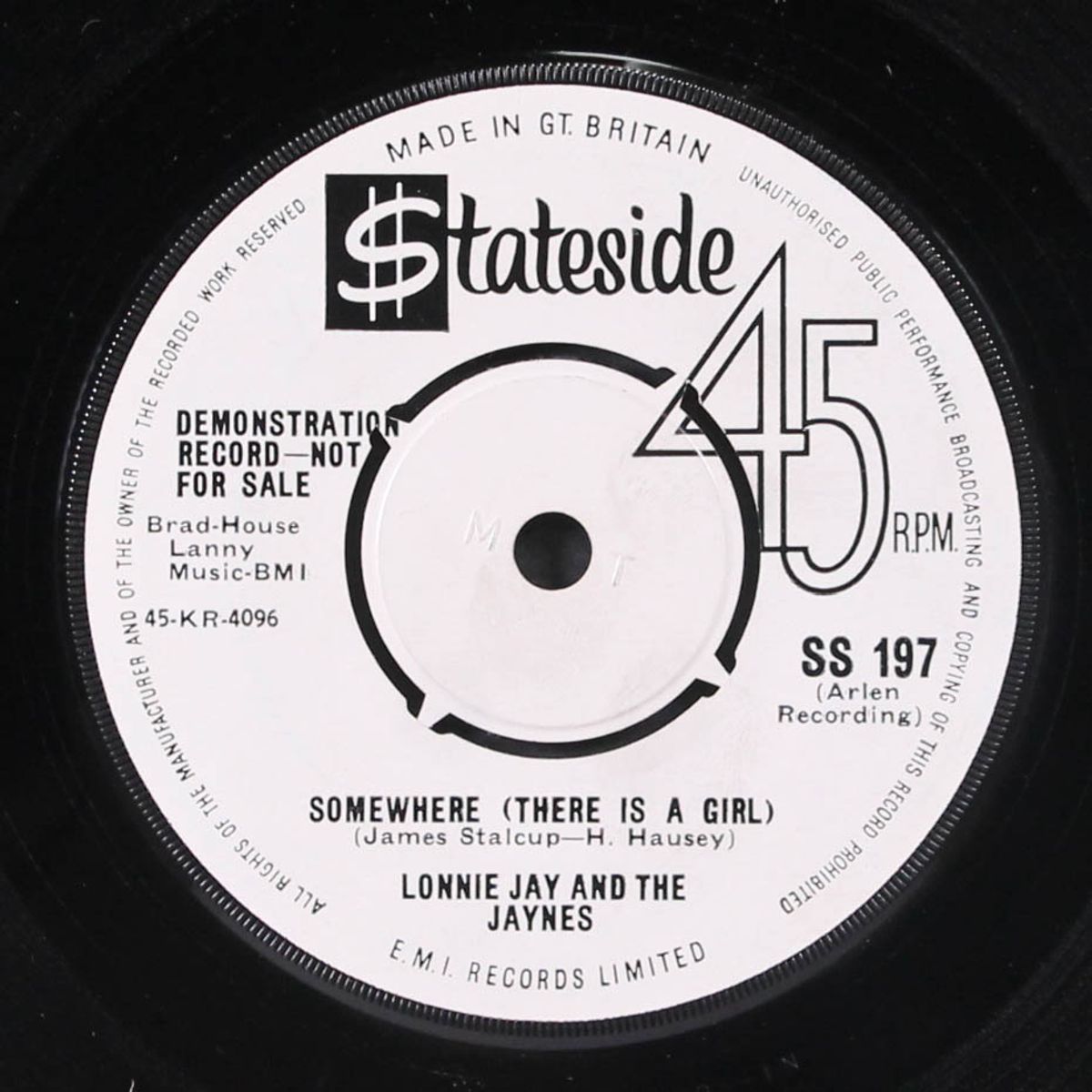 around and around we go / somethere (there is a girl) by LONNIE JAY & JAYNES