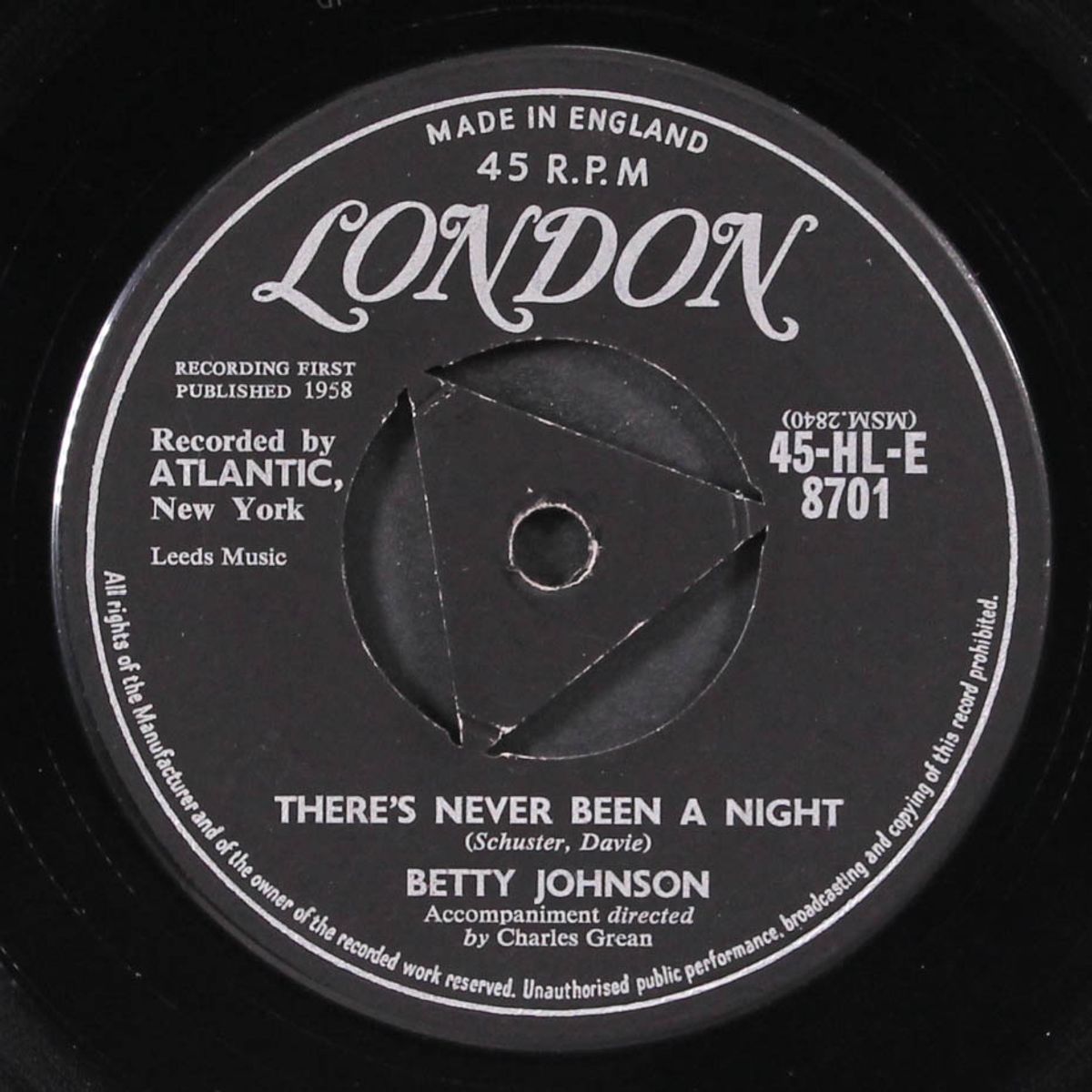 there's never been a night / mr. brown is out of town by BETTY JOHNSON