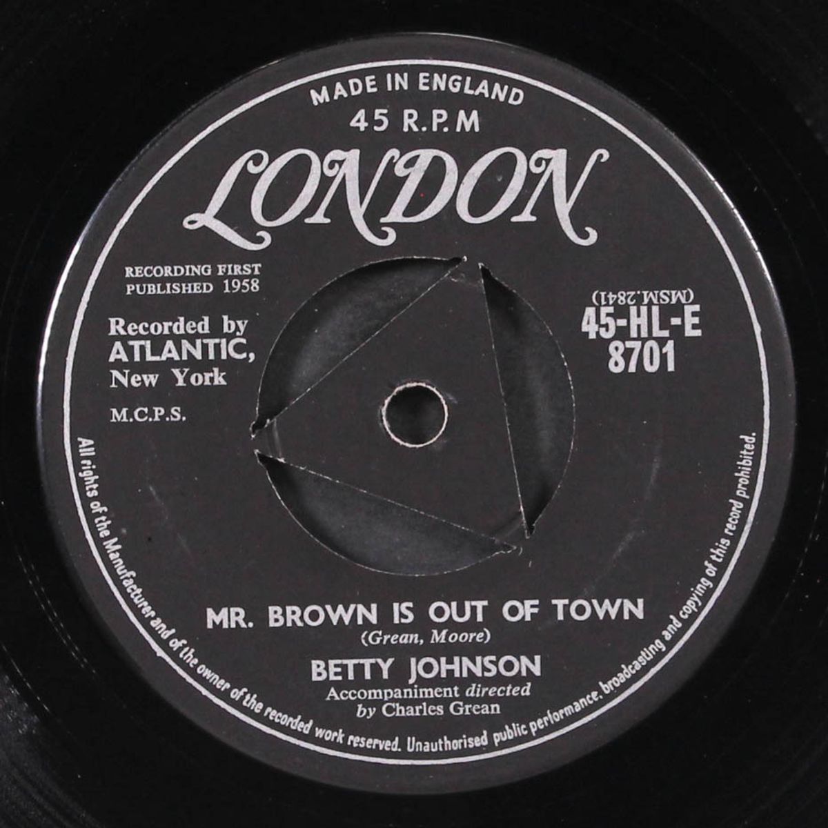 there's never been a night / mr. brown is out of town by BETTY JOHNSON
