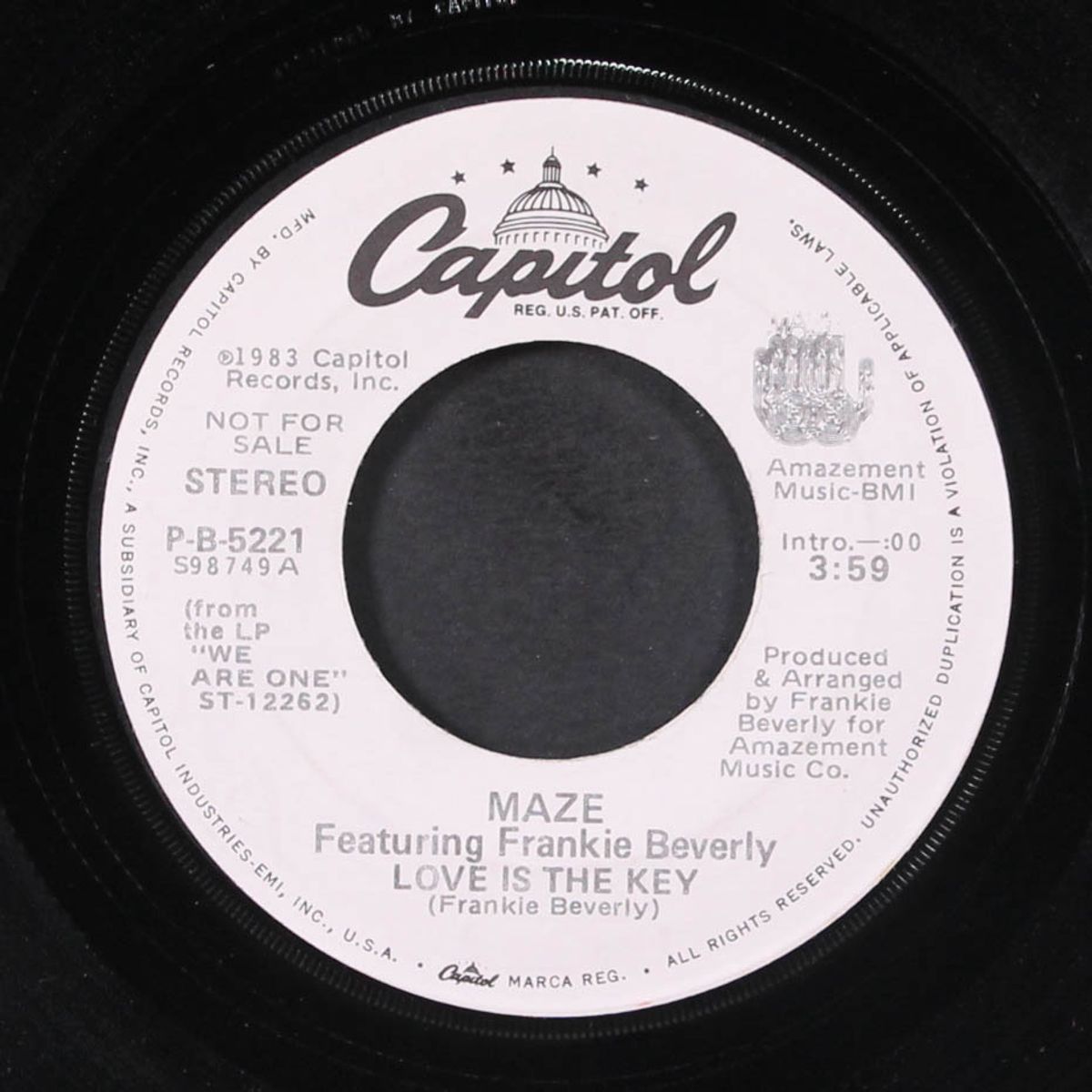 love is the key / same by MAZE W/ FRANKIE BEVERLY
