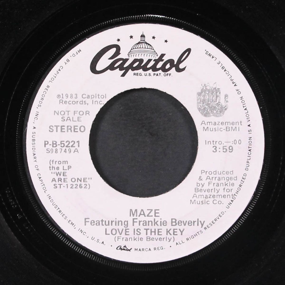 love is the key / same by MAZE W/ FRANKIE BEVERLY
