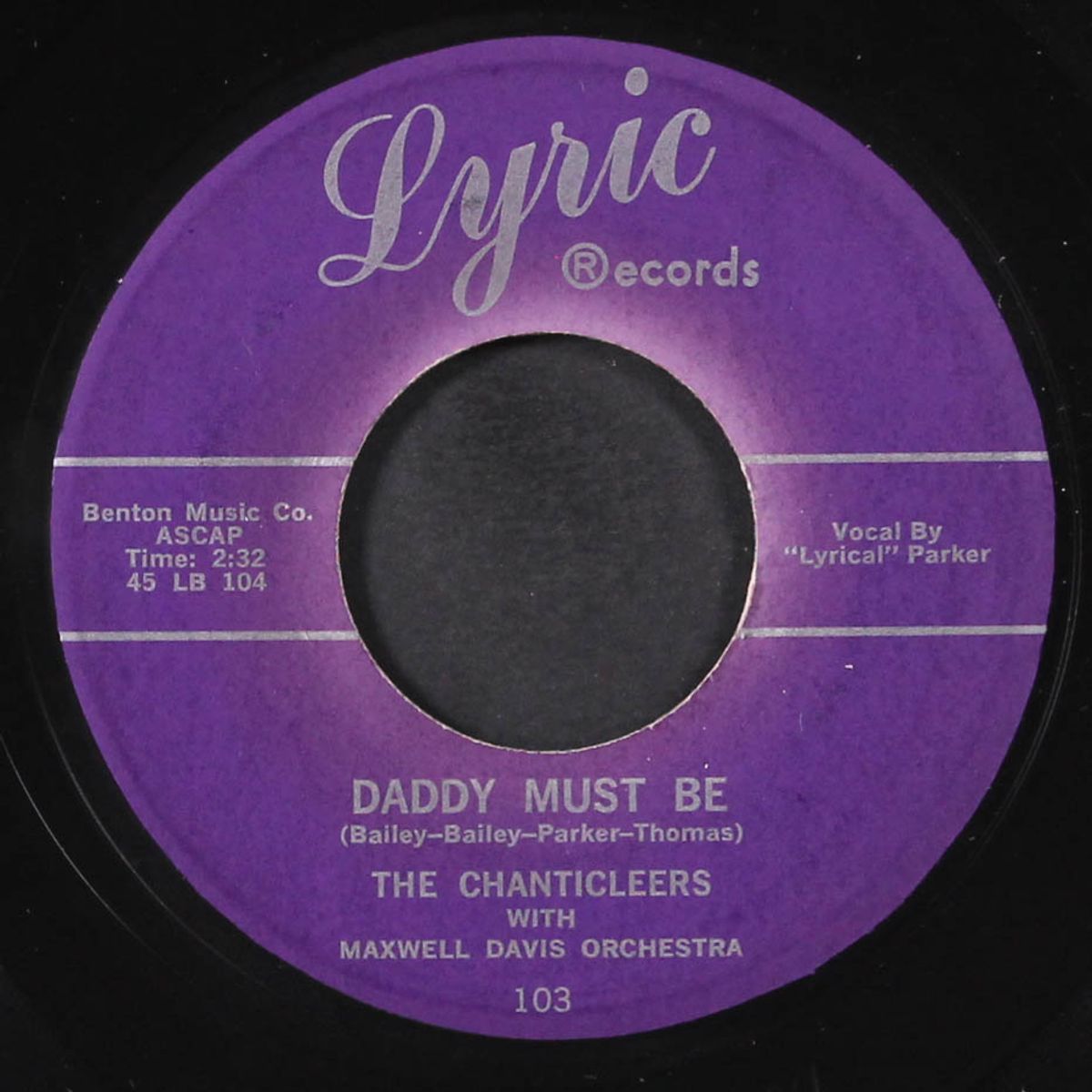 daddy must be / to keep your love by CHANTICLEERS