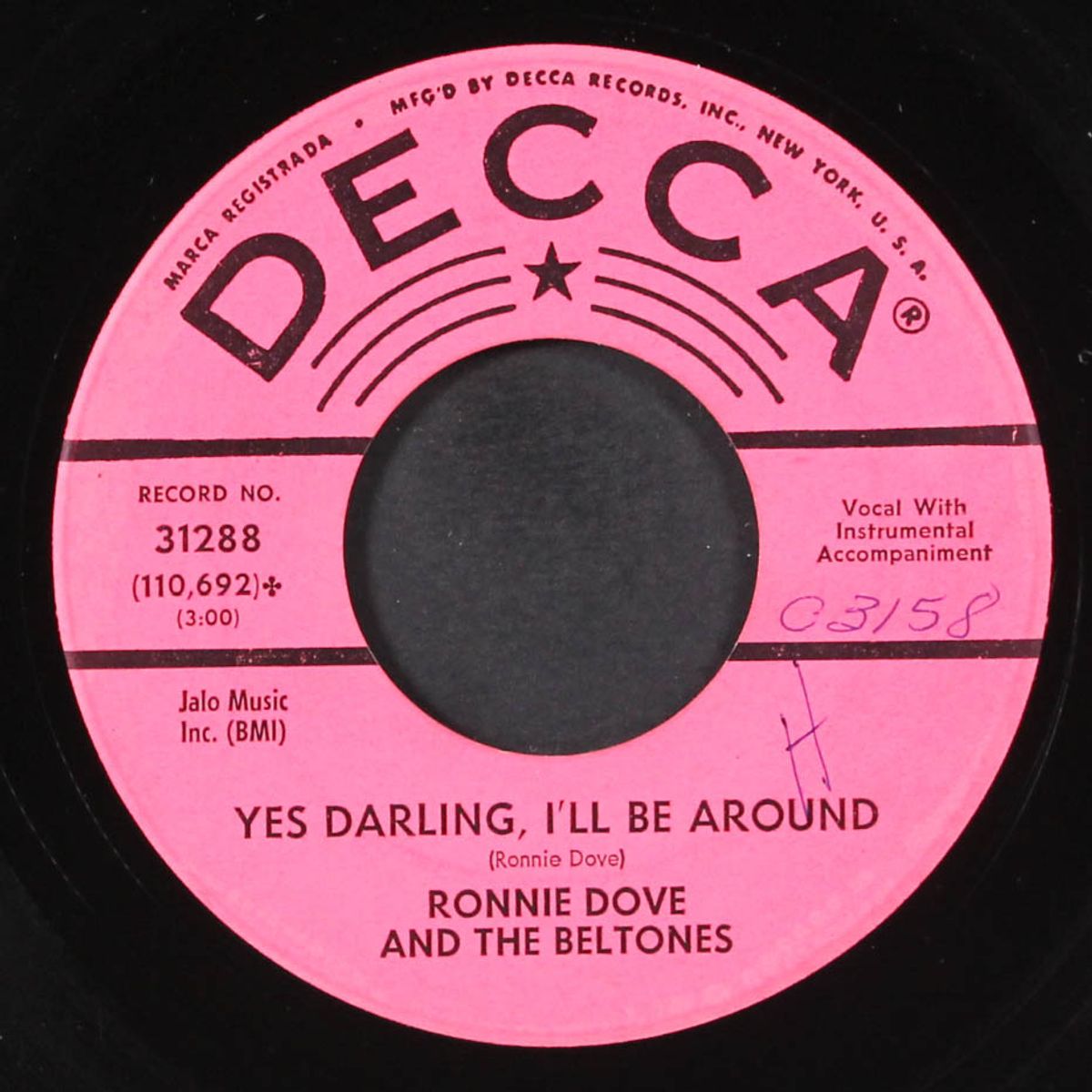 party doll / yes darling, i'll be around by RONNIE DOVE