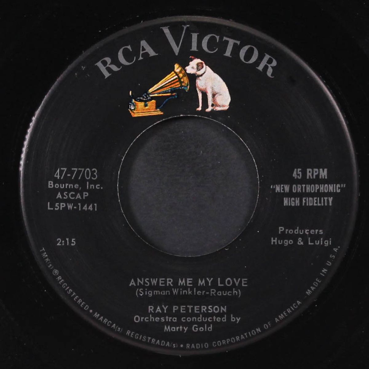 answer me my love / what do you want to make those eyes at me for? by RAY PETERSON