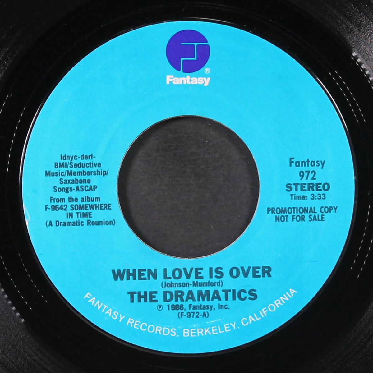 when love is over / same by DRAMATICS