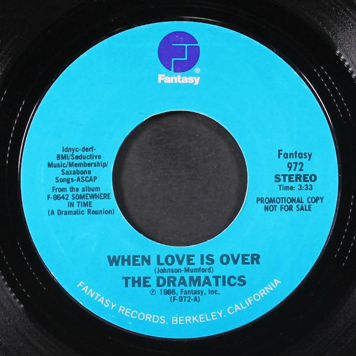 when love is over / same by DRAMATICS