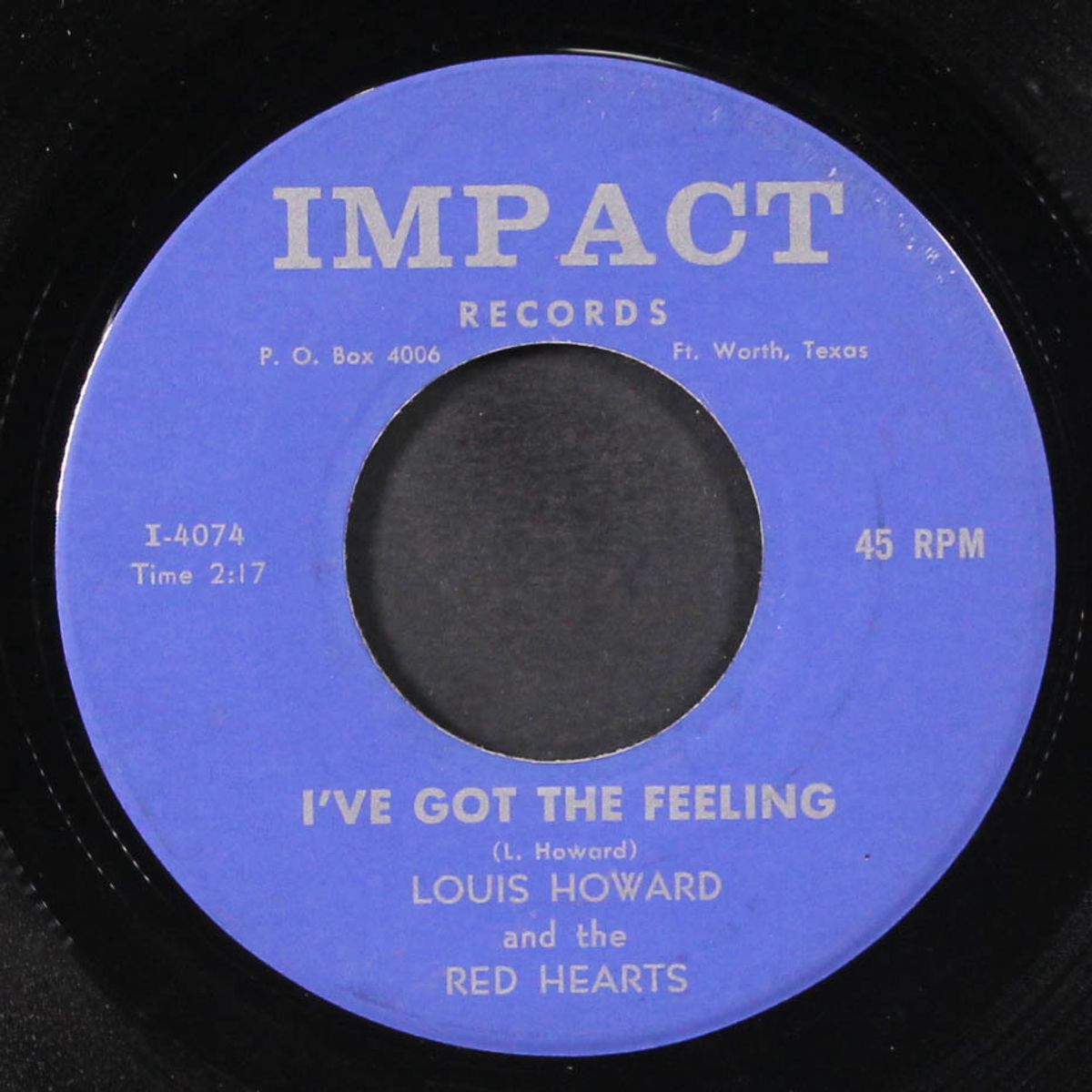 i've got the feeling / you're too much by LOUIS HOWARD & RED HEARTS
