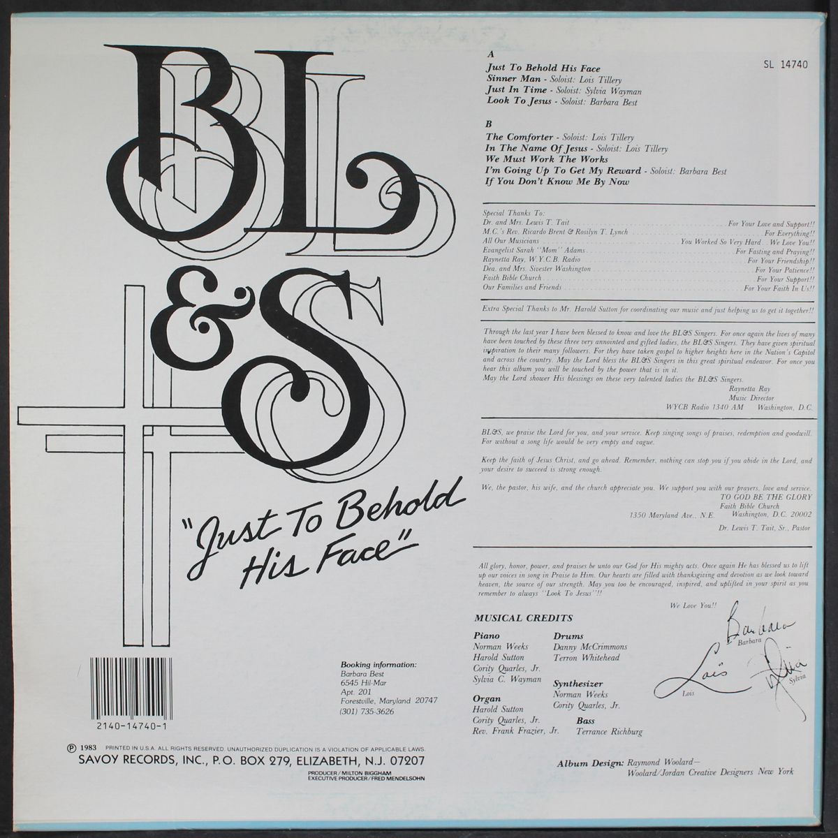 just to behold his face by BL & S