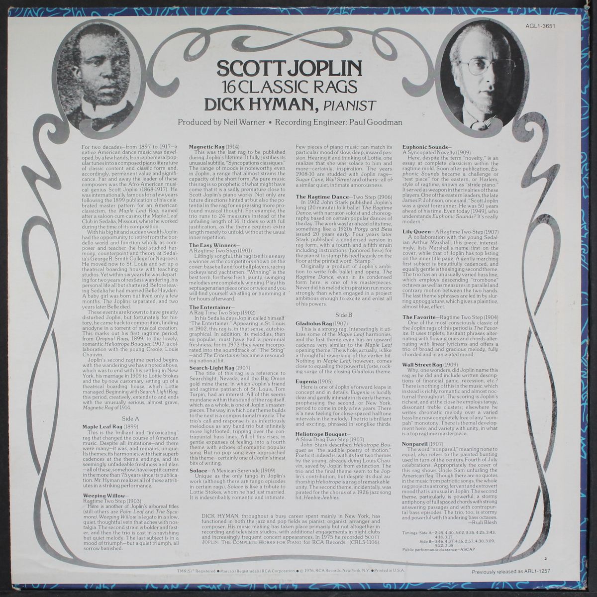 scott joplin: 16 classic rags by DICK HYMAN