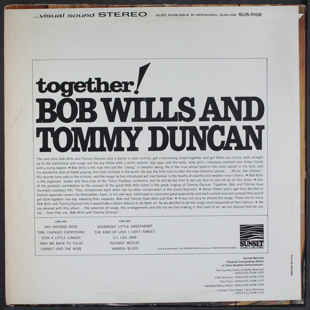 together by BOB WILLIS & TOMMY DUNCAN