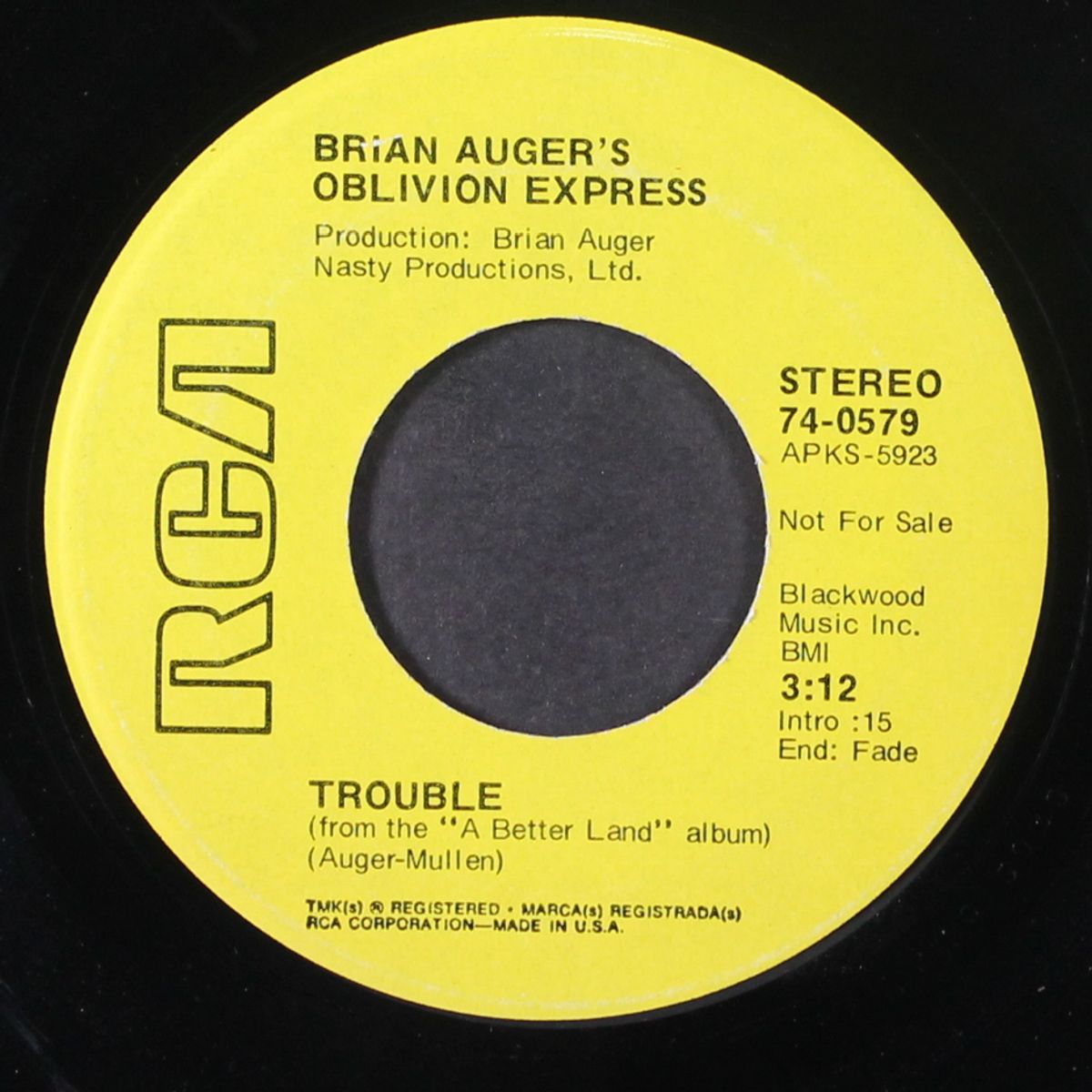 trouble / maria's wedding by BRIAN AUGER'S OBLIVION EXPRESS