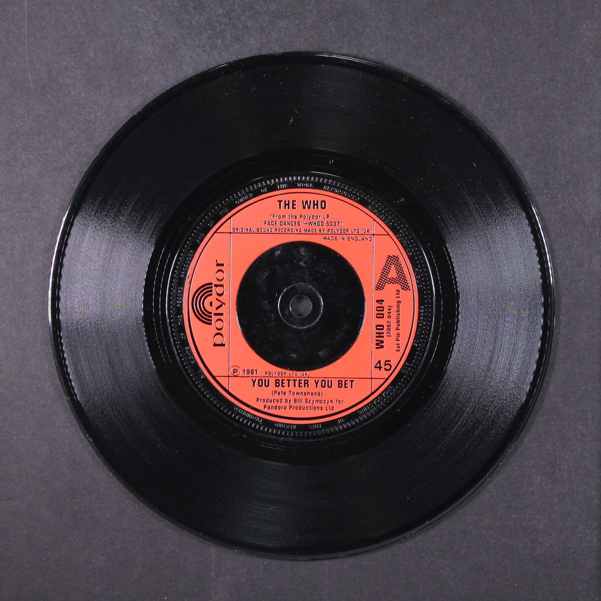 you better you bet / the quiet one by WHO