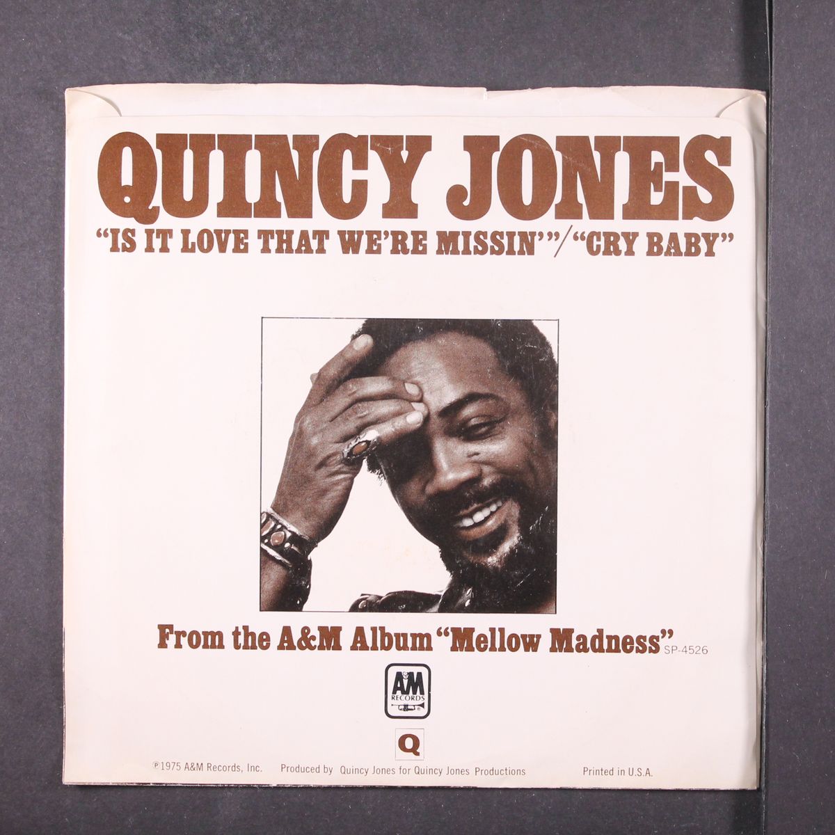 is it the love we're missing / cry baby by QUINCY JONES