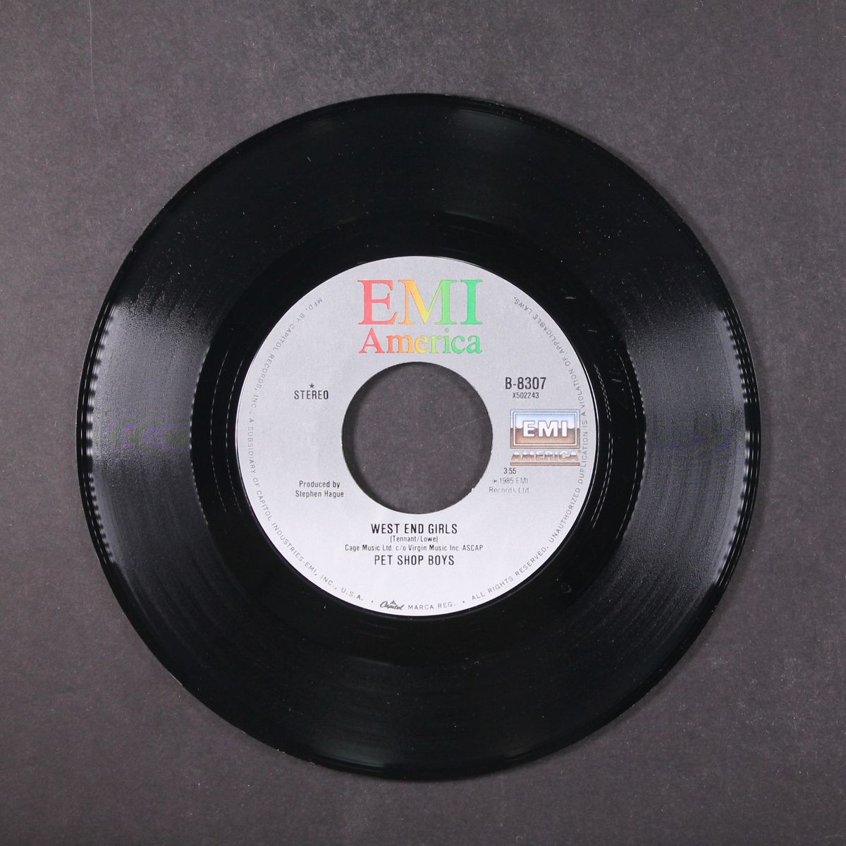west end girls / a man could get arrested by PET SHOP BOYS