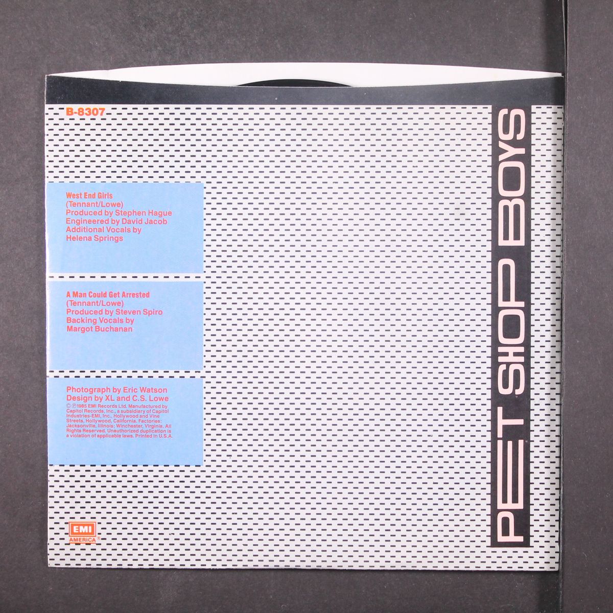 west end girls / a man could get arrested by PET SHOP BOYS
