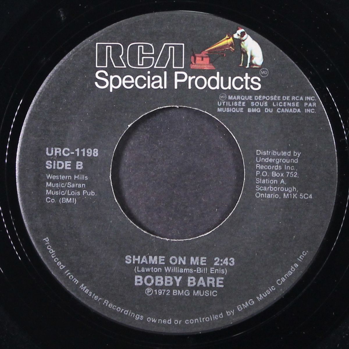 shame on me / four strong winds by BOBBY BARE