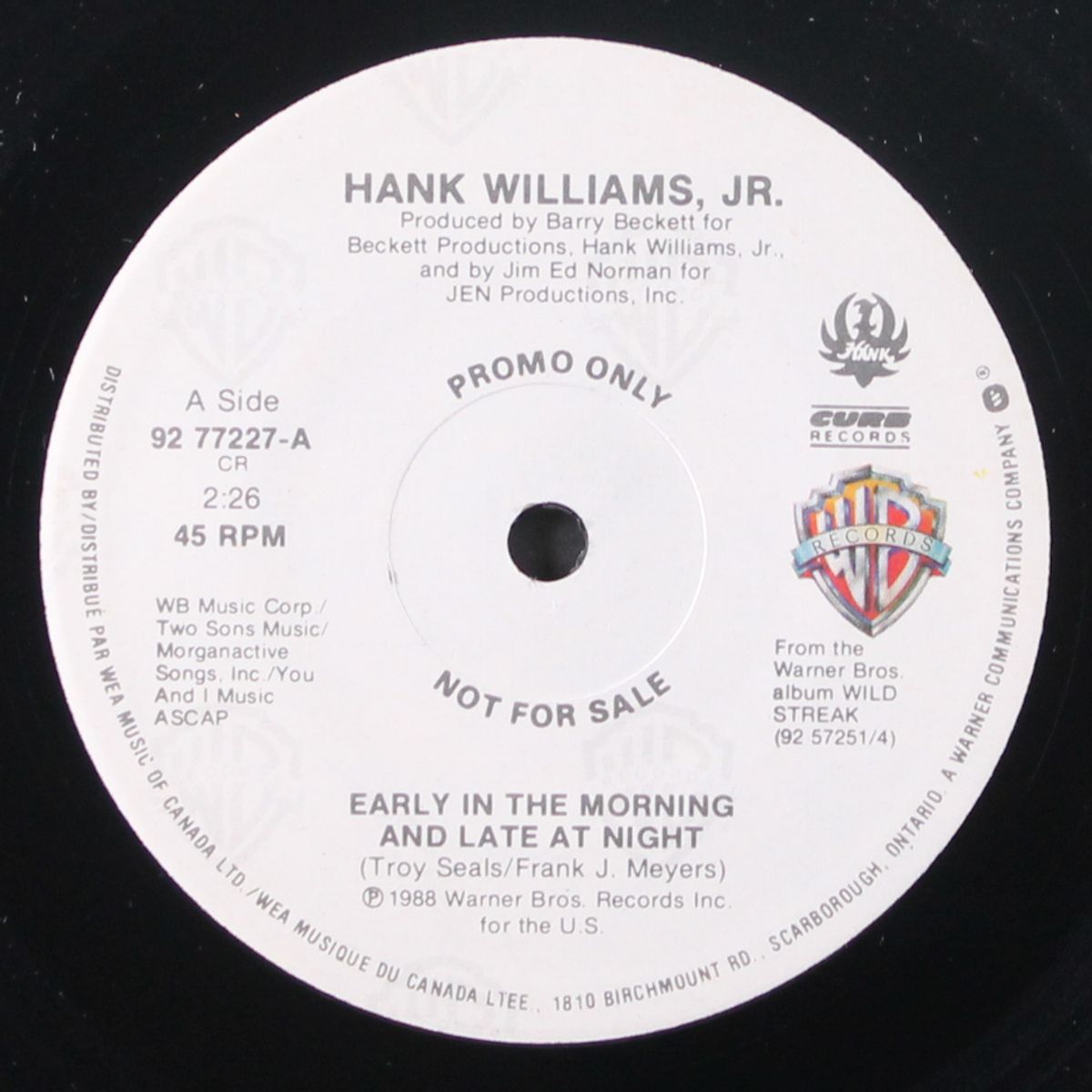 early in the morning and late at night by HANK WILLIAMS JR.