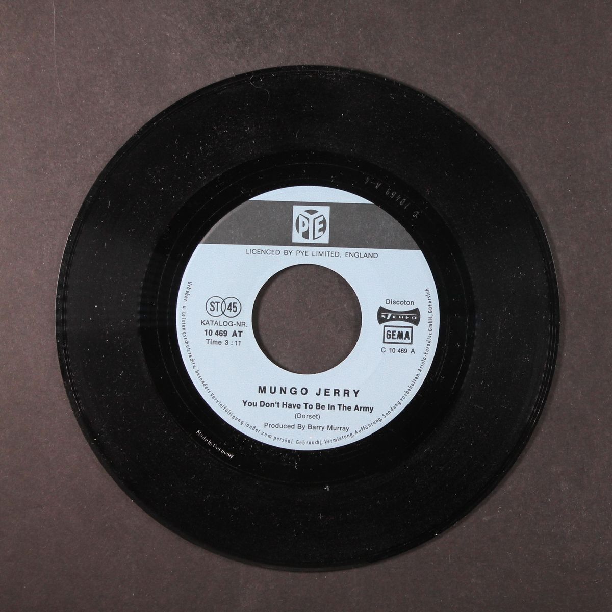 you don't have to be in the army by MUNGO JERRY