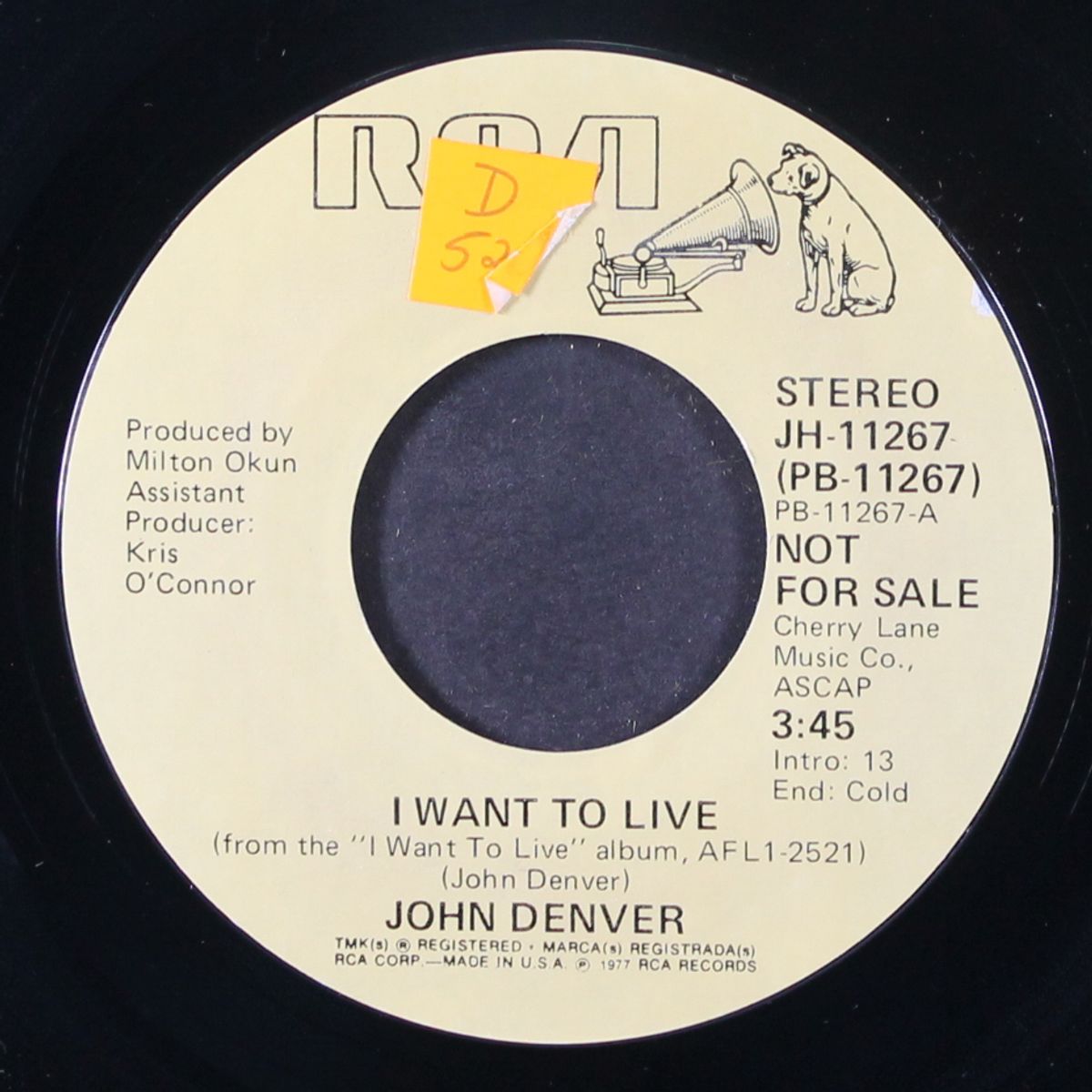 i want to live / mono by JOHN DENVER
