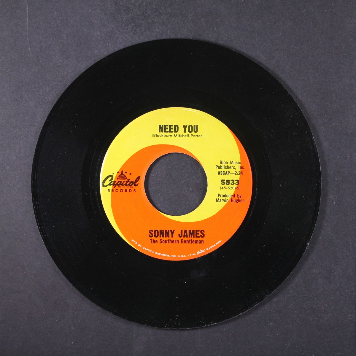 on and on / need you by SONNY JAMES