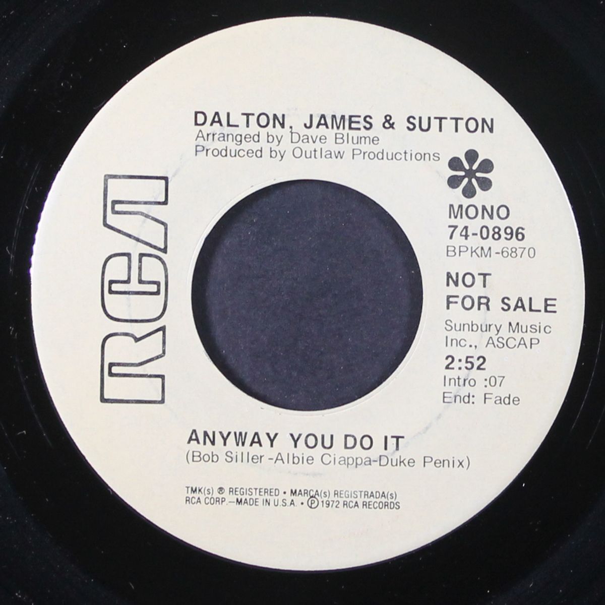 anyway you do it by DALTON, JAMES & SUTTON