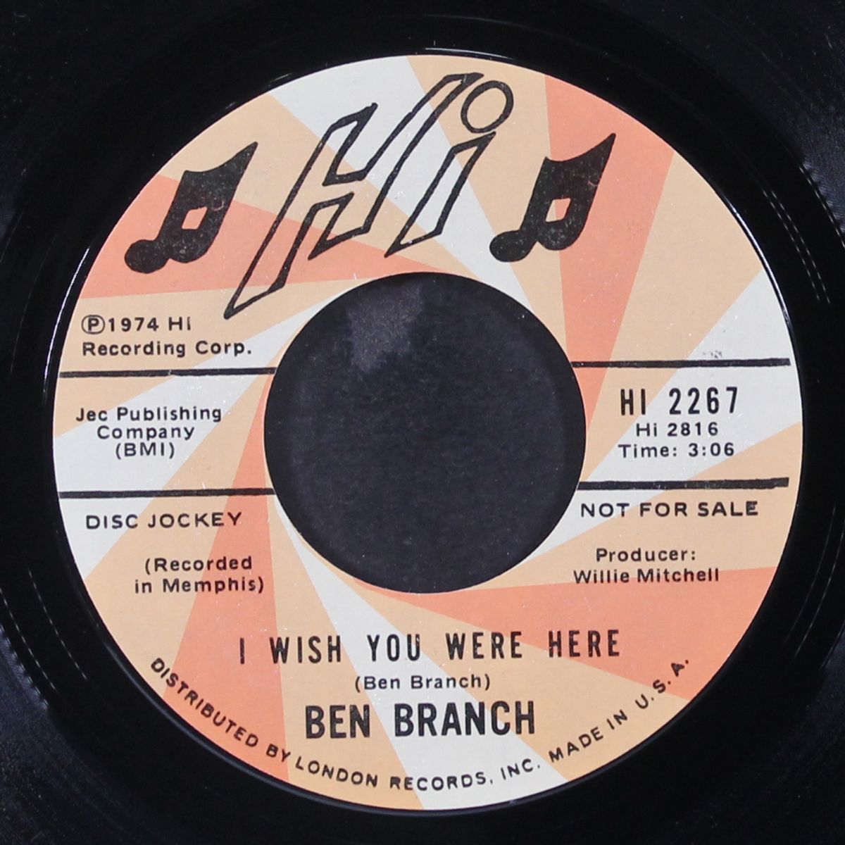 i wish you were here / mama by BEN BRANCH