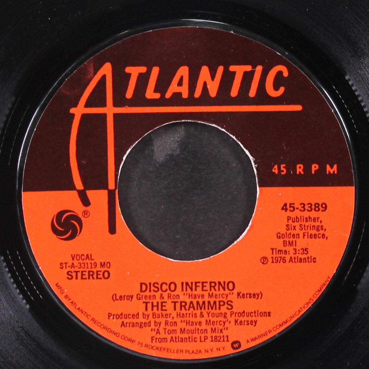 disco inferno / you touch my hot line by TRAMMPS