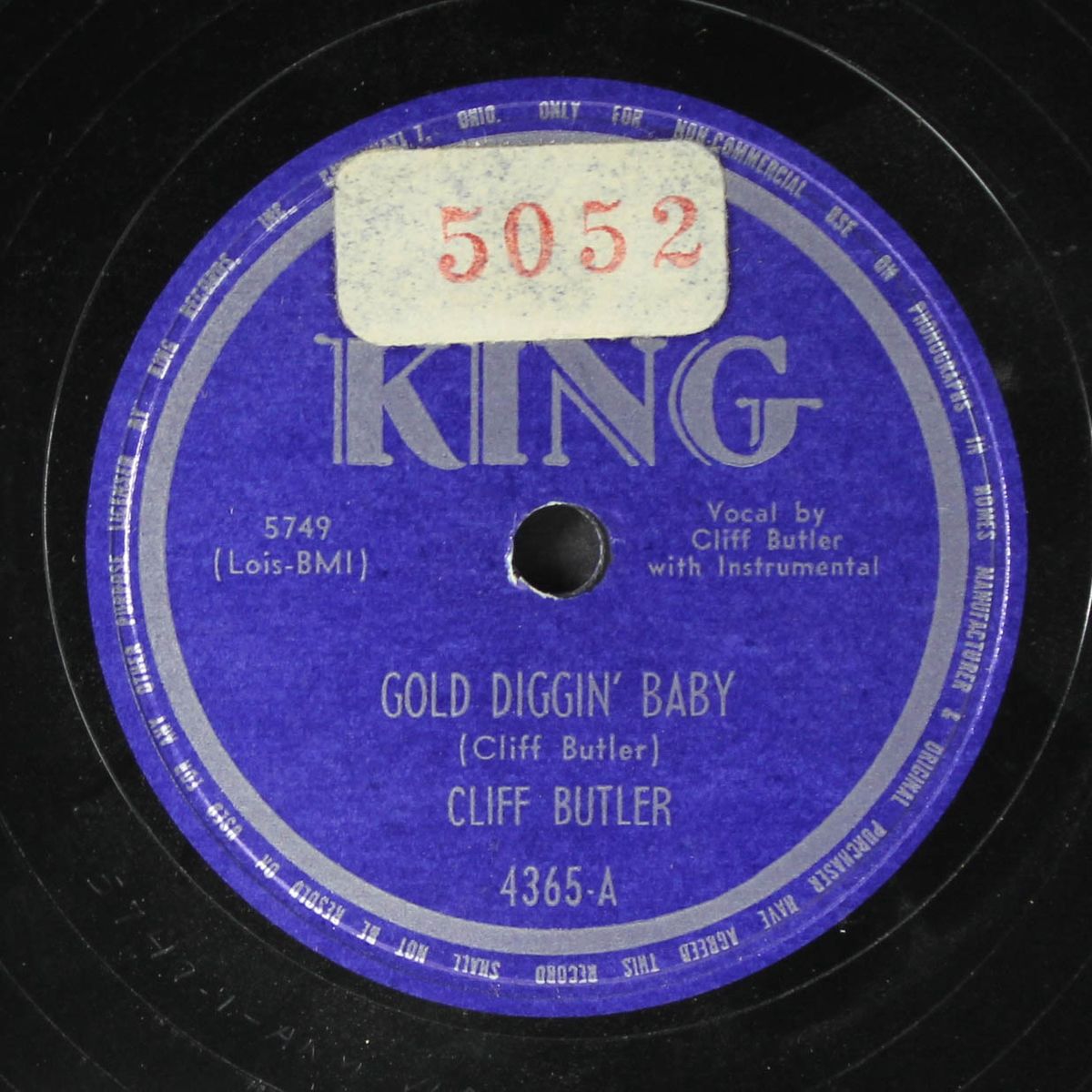 gold diggin' baby / hearts only ache by CLIFF BUTLER