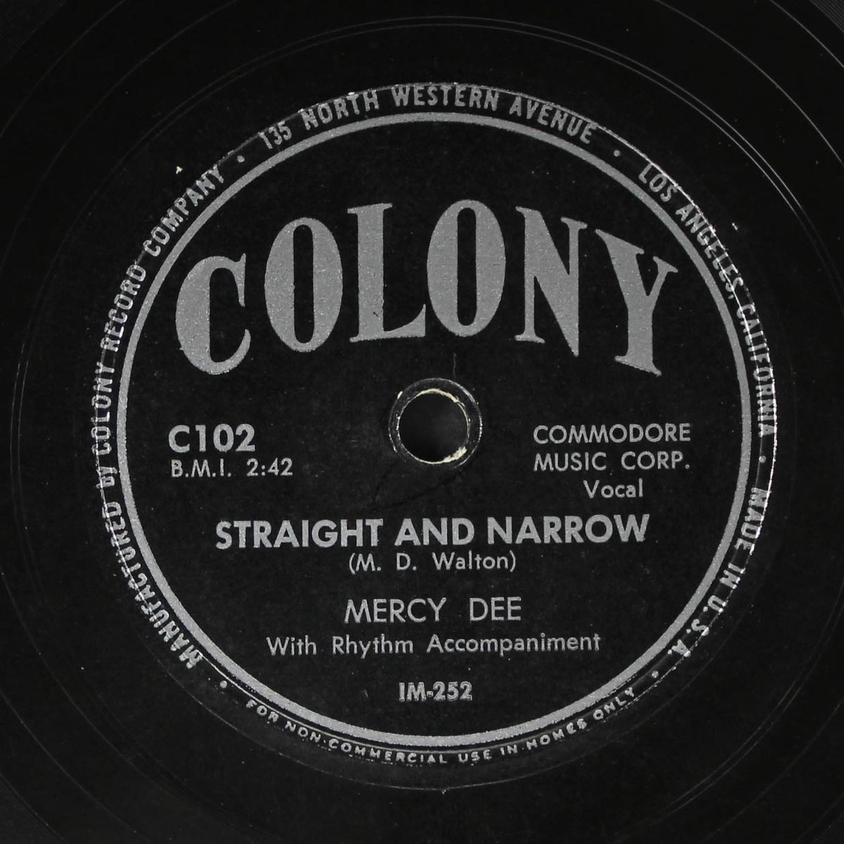happy bachelor blues / straight and narrow by MERCY DEE