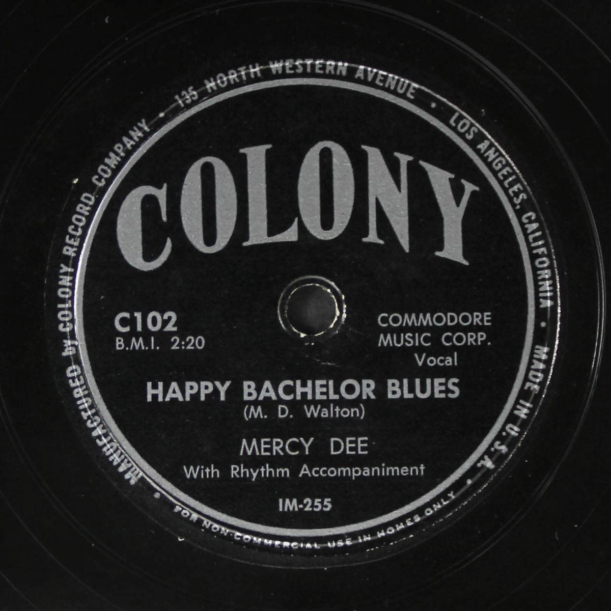 happy bachelor blues / straight and narrow by MERCY DEE
