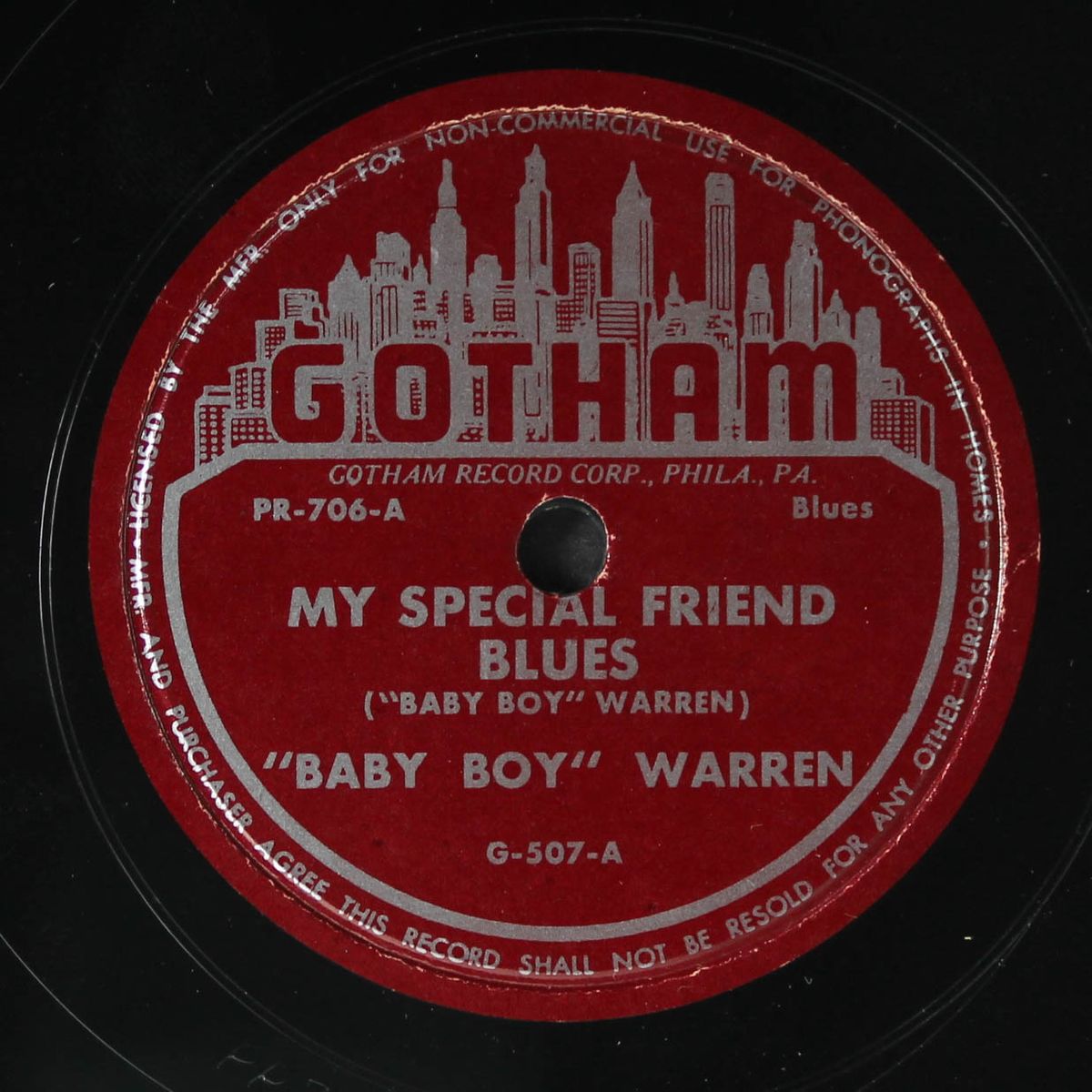 nervy woman blues / my special friend blues by BABY BOY WARREN