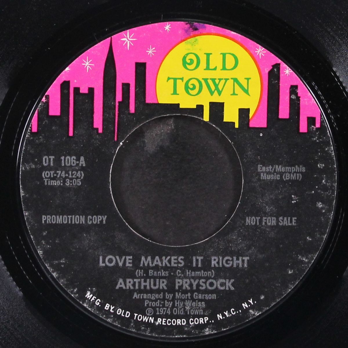 hurt so bad / love makes it right by ARTHUR PRYSOCK