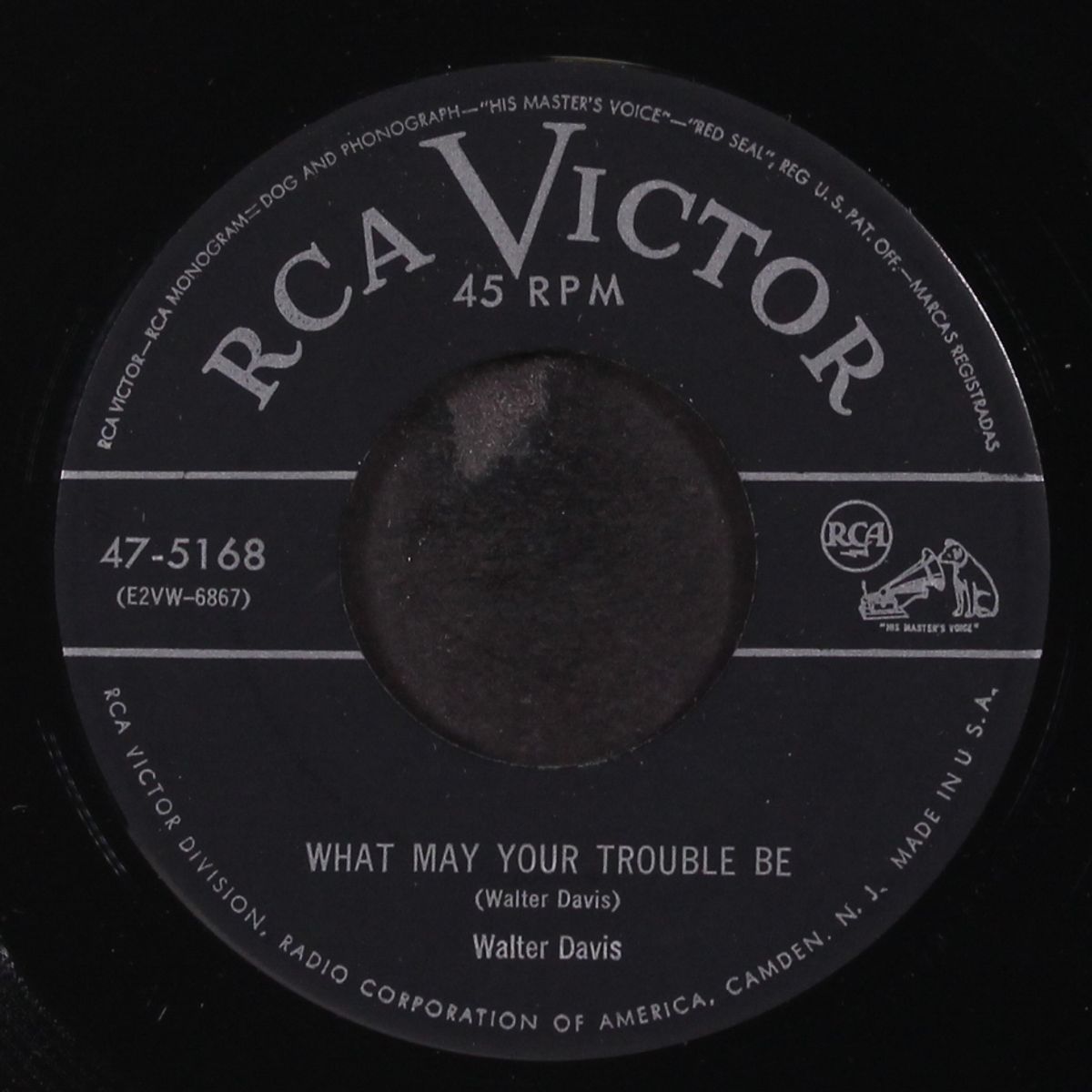 so long baby / what may your trouble be by WALTER DAVIS