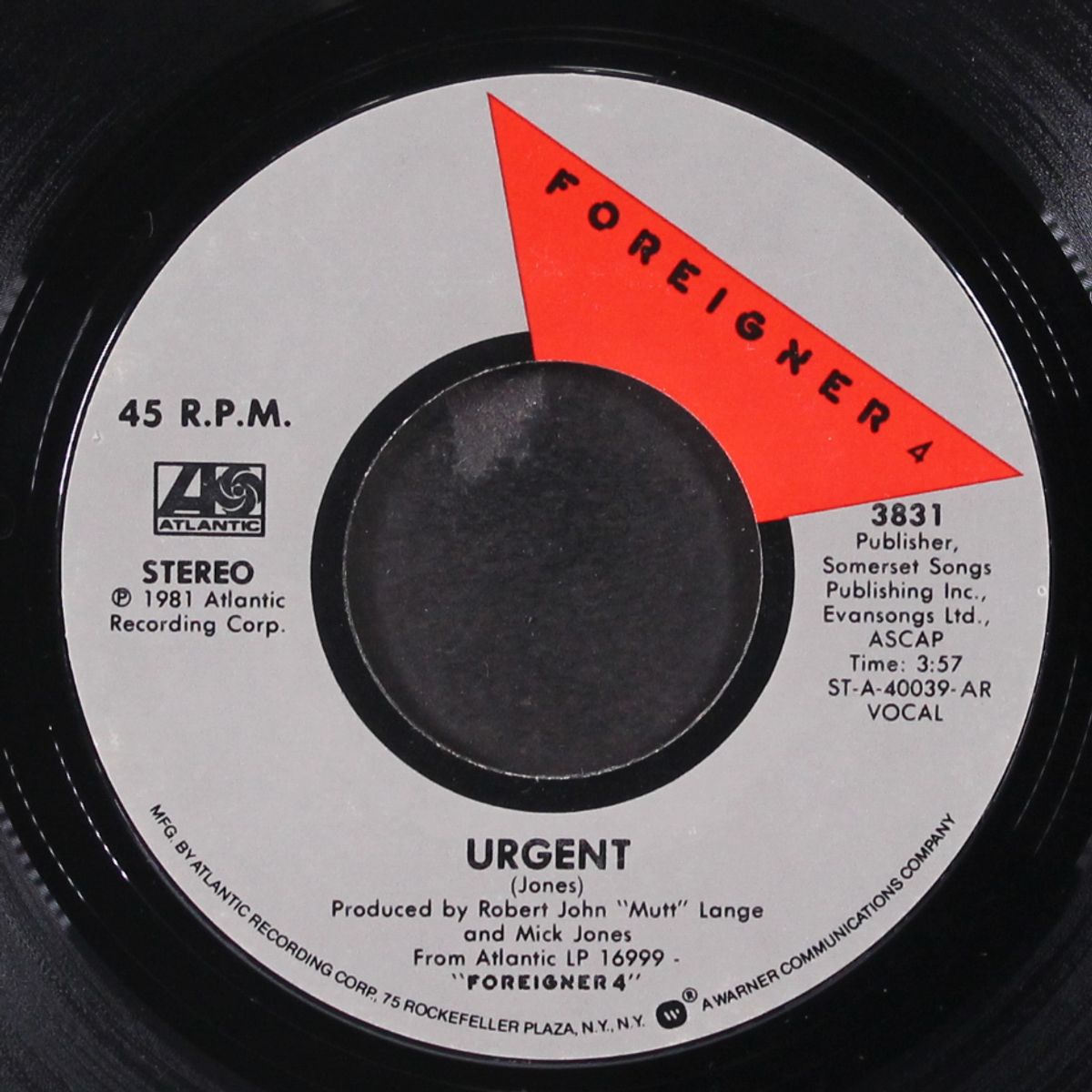 urgent / girl on the moon by FOREIGNER