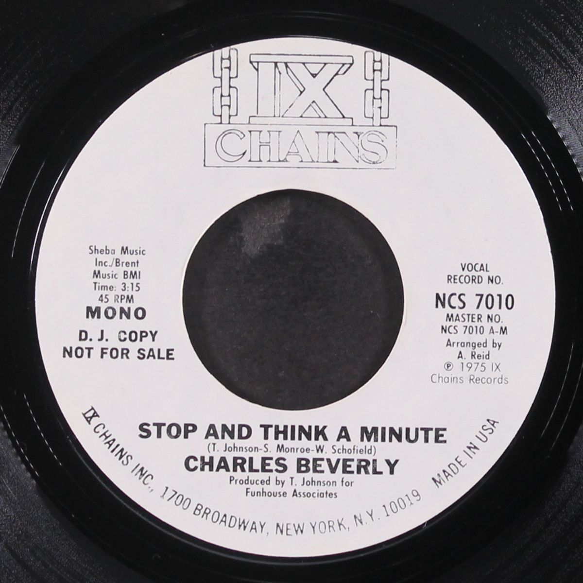 stop and think a minute by CHARLES BEVERLY