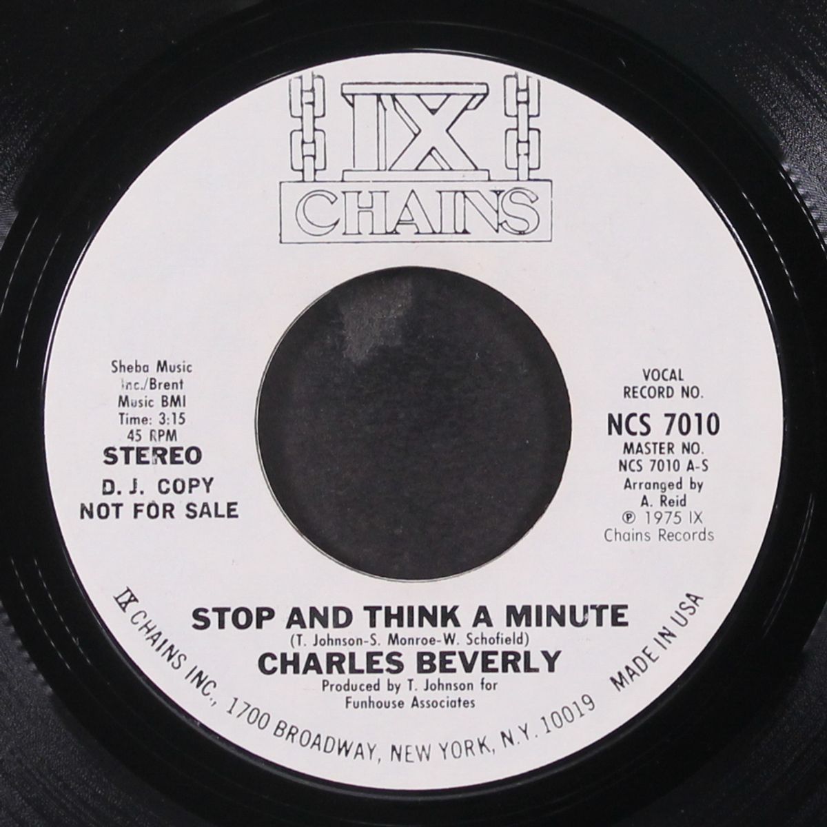 stop and think a minute by CHARLES BEVERLY
