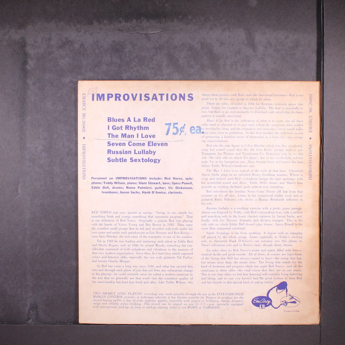 improvisations by RED NORVO