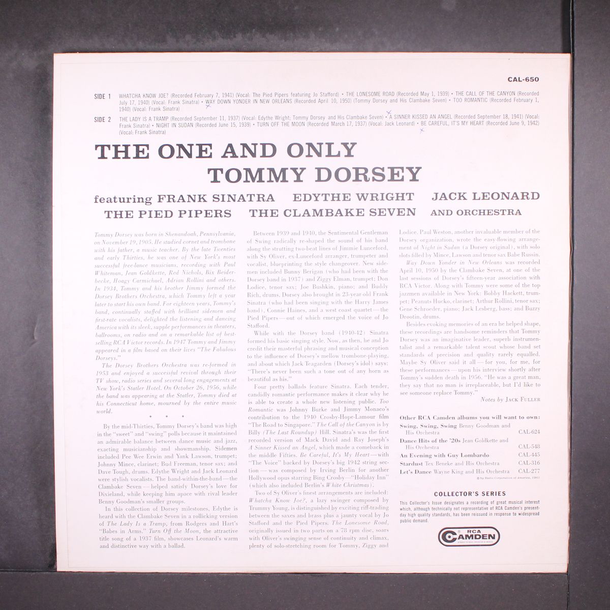 the one and only by TOMMY DORSEY