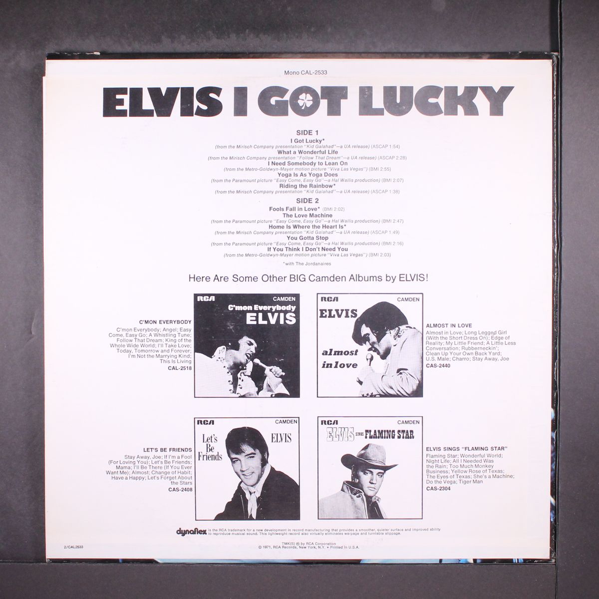 i got lucky by ELVIS PRESLEY